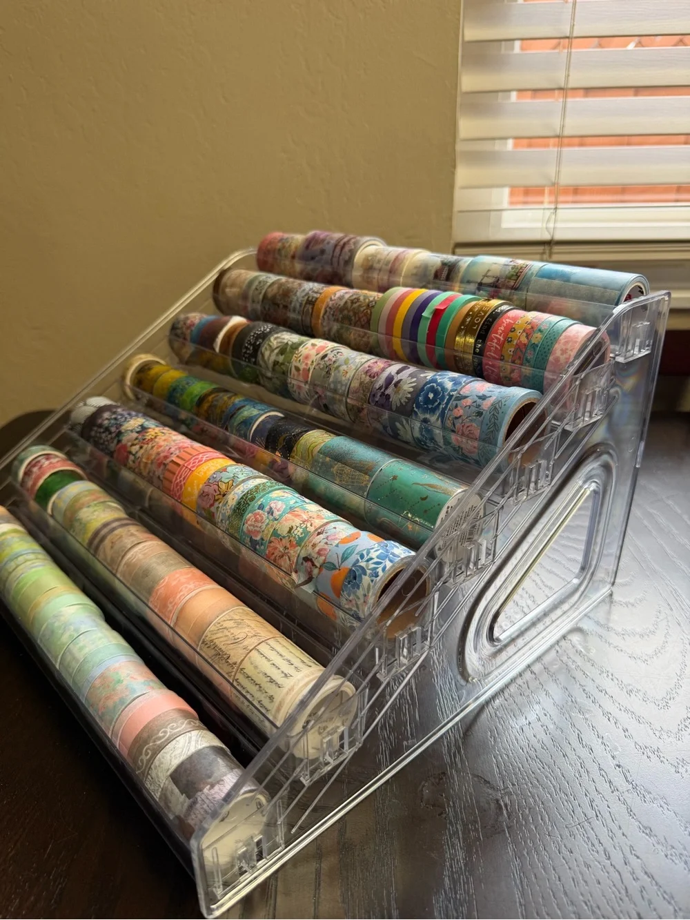 Acrylic Multi-Roll Washi Tape Organizer Set - Clear